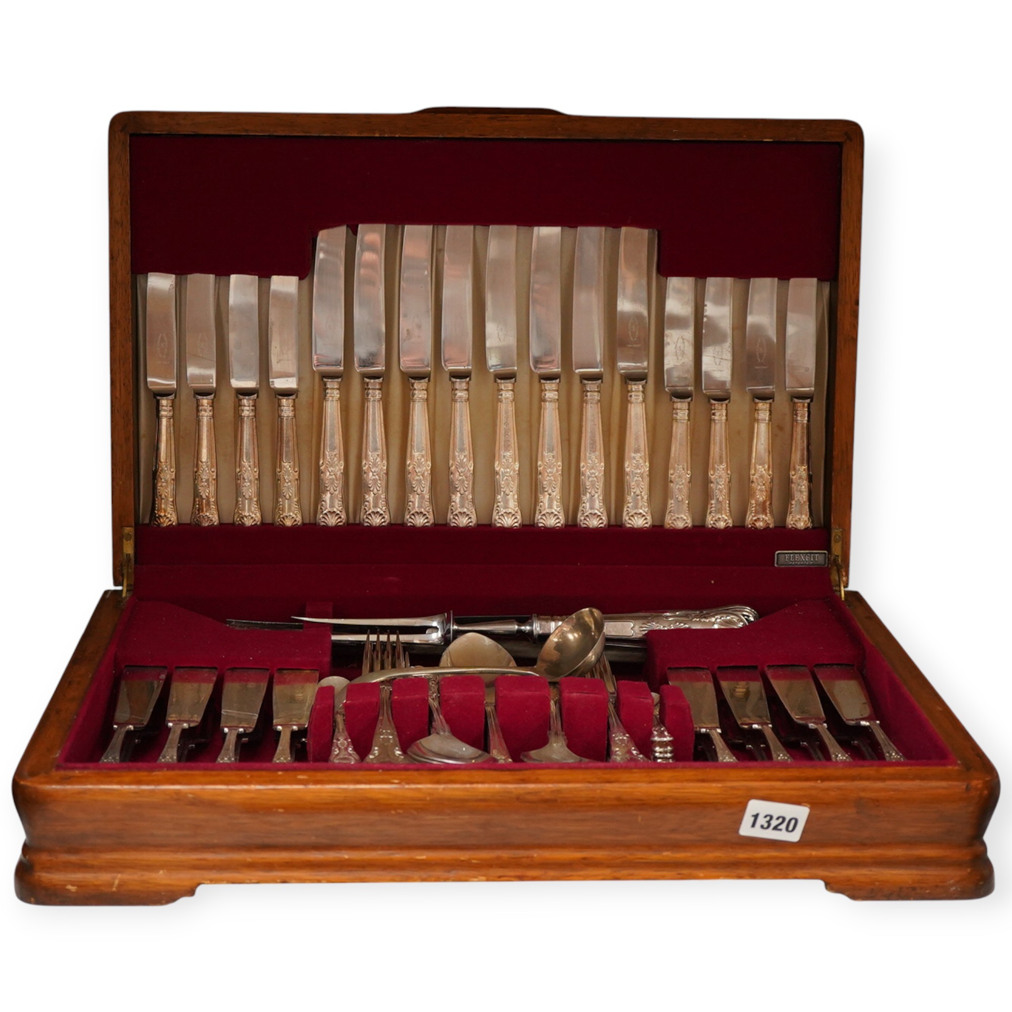 A Butler canteen of silver plated cutlery